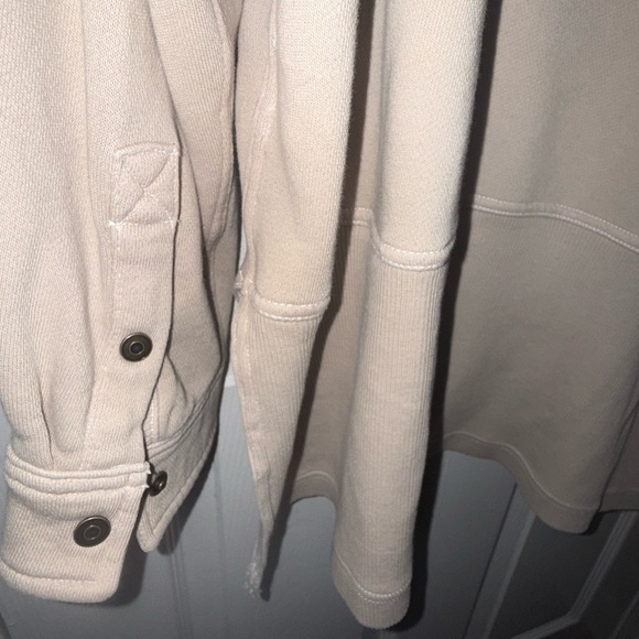 Aerie Neutral Beige Snap Henley Jacket - Picture 5 of 5